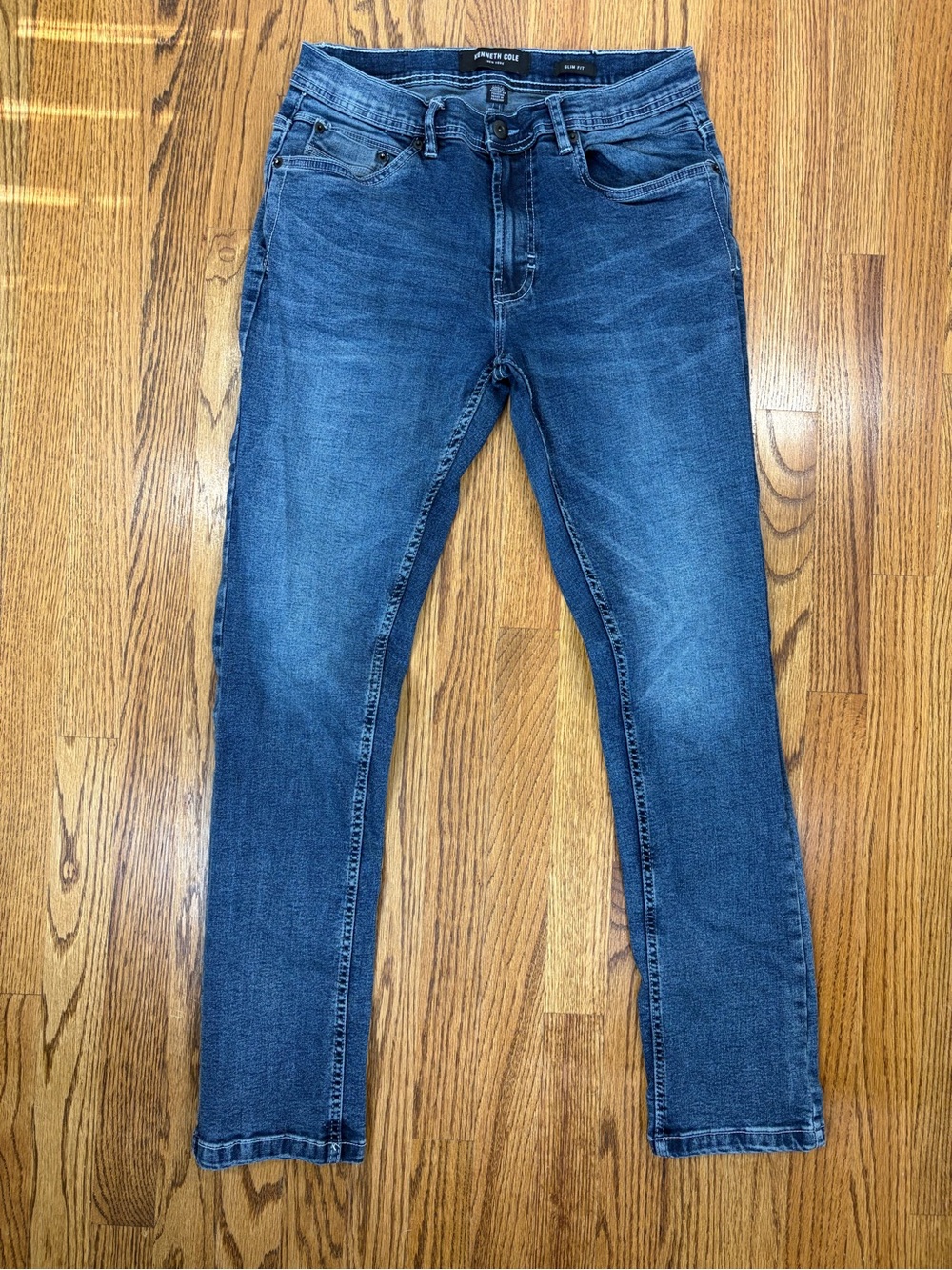 Kenneth Cole Slim Straight Dark Blue Jeans (32)